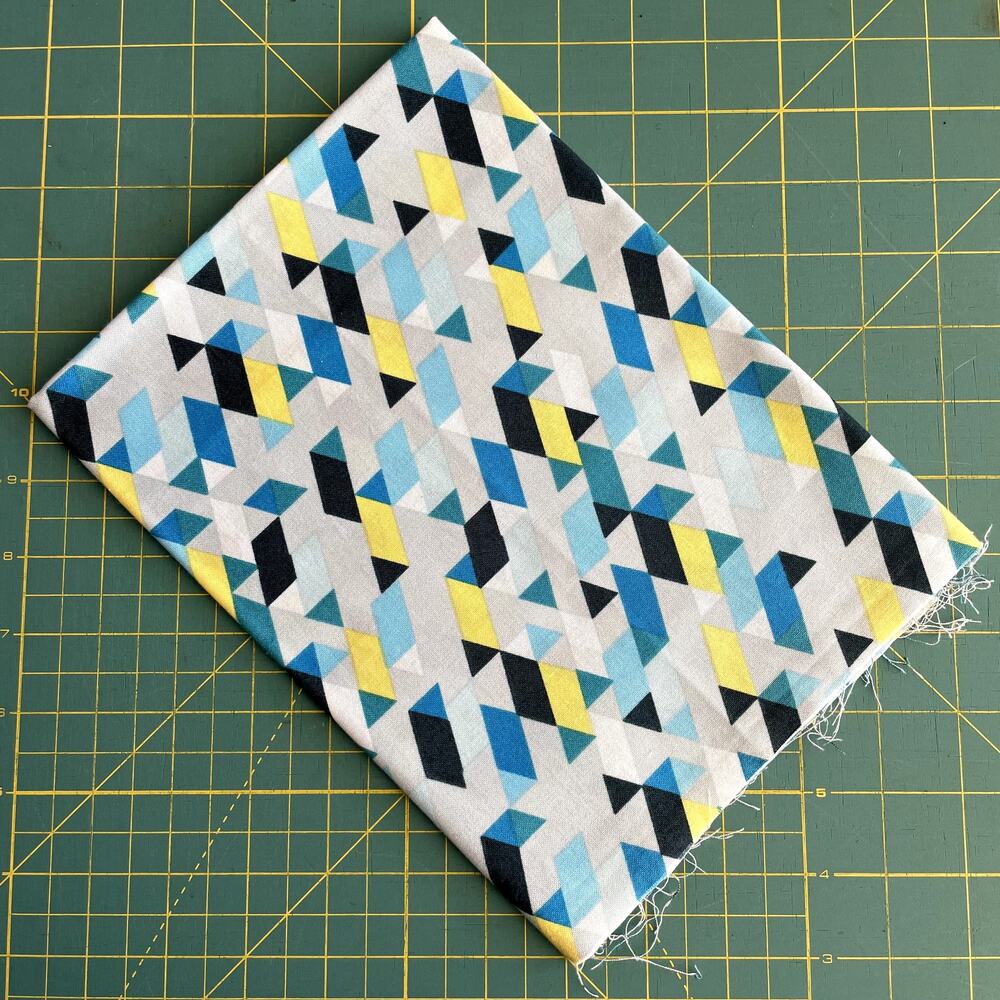 Lizzy House Constellations Blue Yellow Triangles Half Yard Quilting Fabric